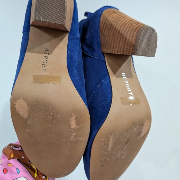Report Suede Booties Blue Size 8 - Picture 2 of 6